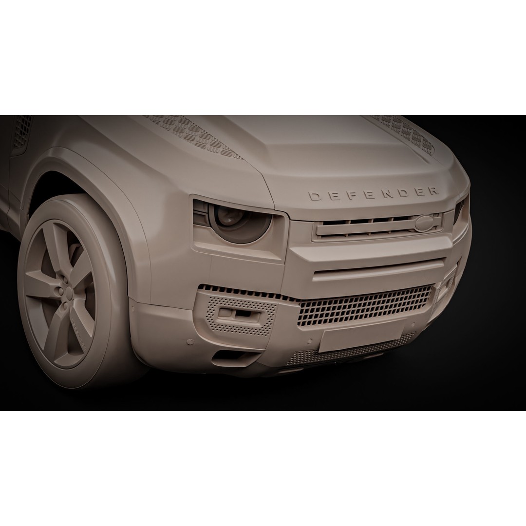 Land Rover Defender 110 3D Model – High Poly Realistic SUV, Blender, FBX - View 15