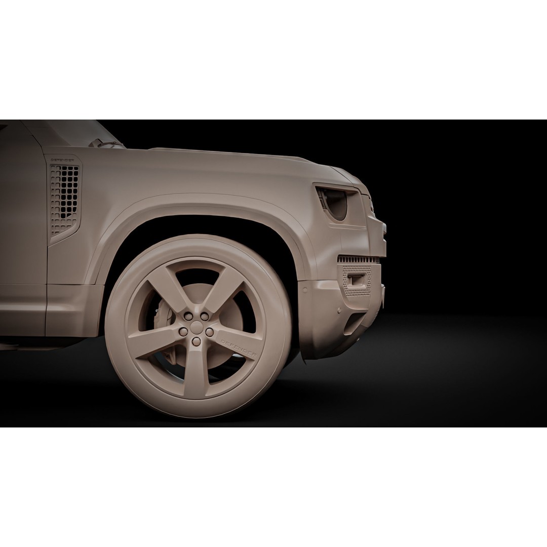 Land Rover Defender 110 3D Model – High Poly Realistic SUV, Blender, FBX - View 17