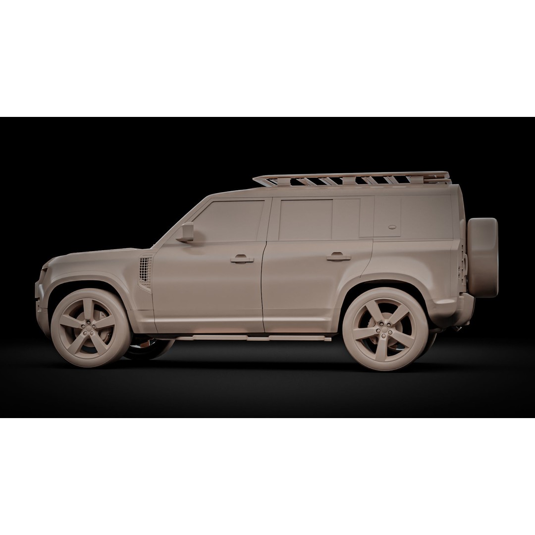 Land Rover Defender 110 3D Model – High Poly Realistic SUV, Blender, FBX - View 18