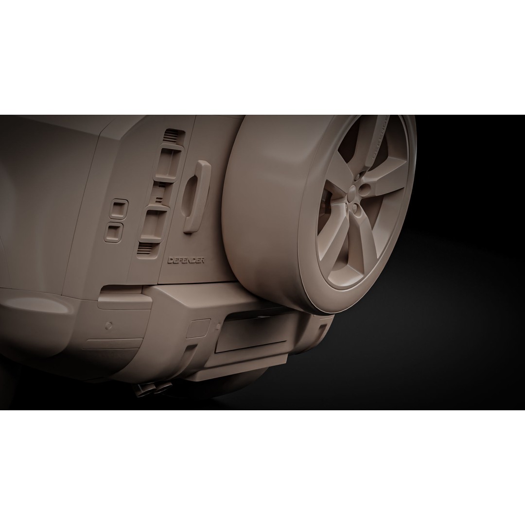 Land Rover Defender 110 3D Model – High Poly Realistic SUV, Blender, FBX - View 19