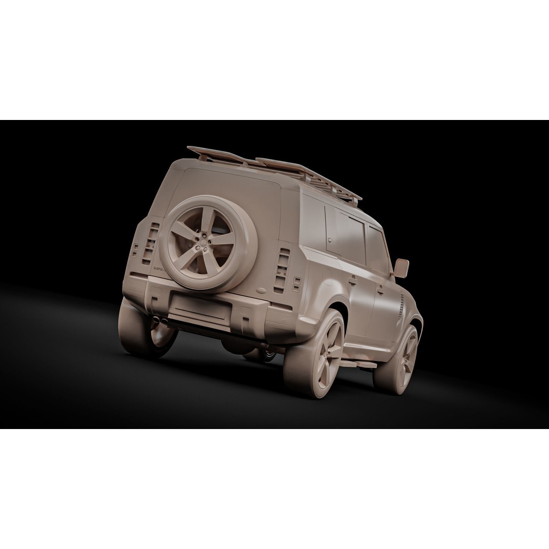 Land Rover Defender 110 3D Model – High Poly Realistic SUV, Blender, FBX - View 22