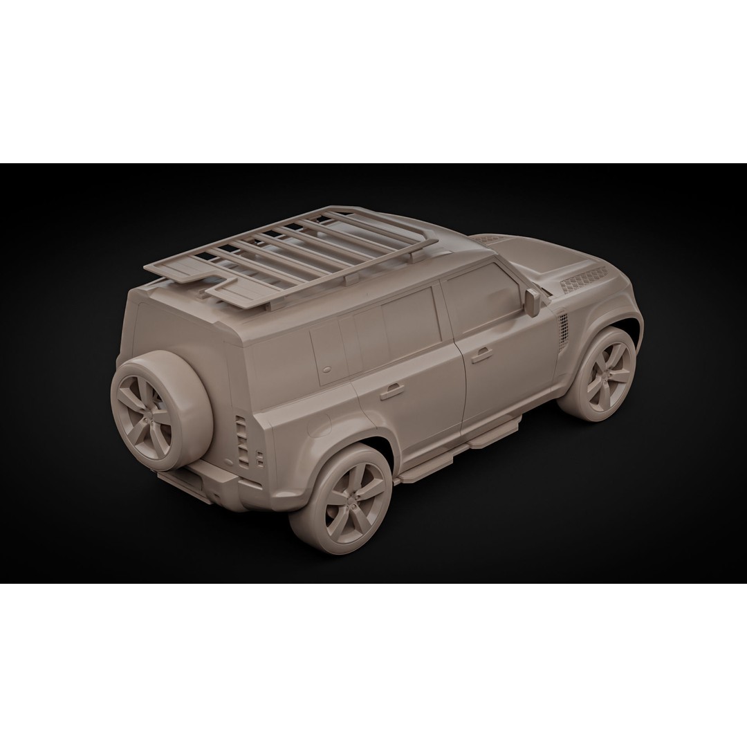 Land Rover Defender 110 3D Model – High Poly Realistic SUV, Blender, FBX - View 25