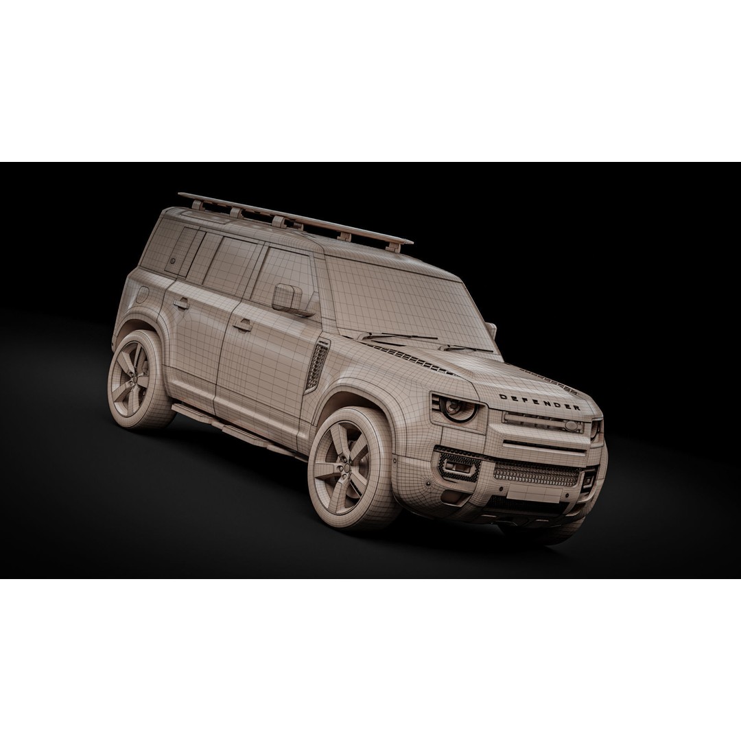 Land Rover Defender 110 3D Model – High Poly Realistic SUV, Blender, FBX - View 26