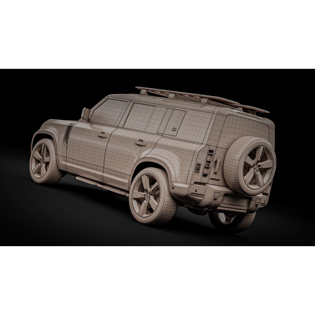 Land Rover Defender 110 3D Model – High Poly Realistic SUV, Blender, FBX - View 32