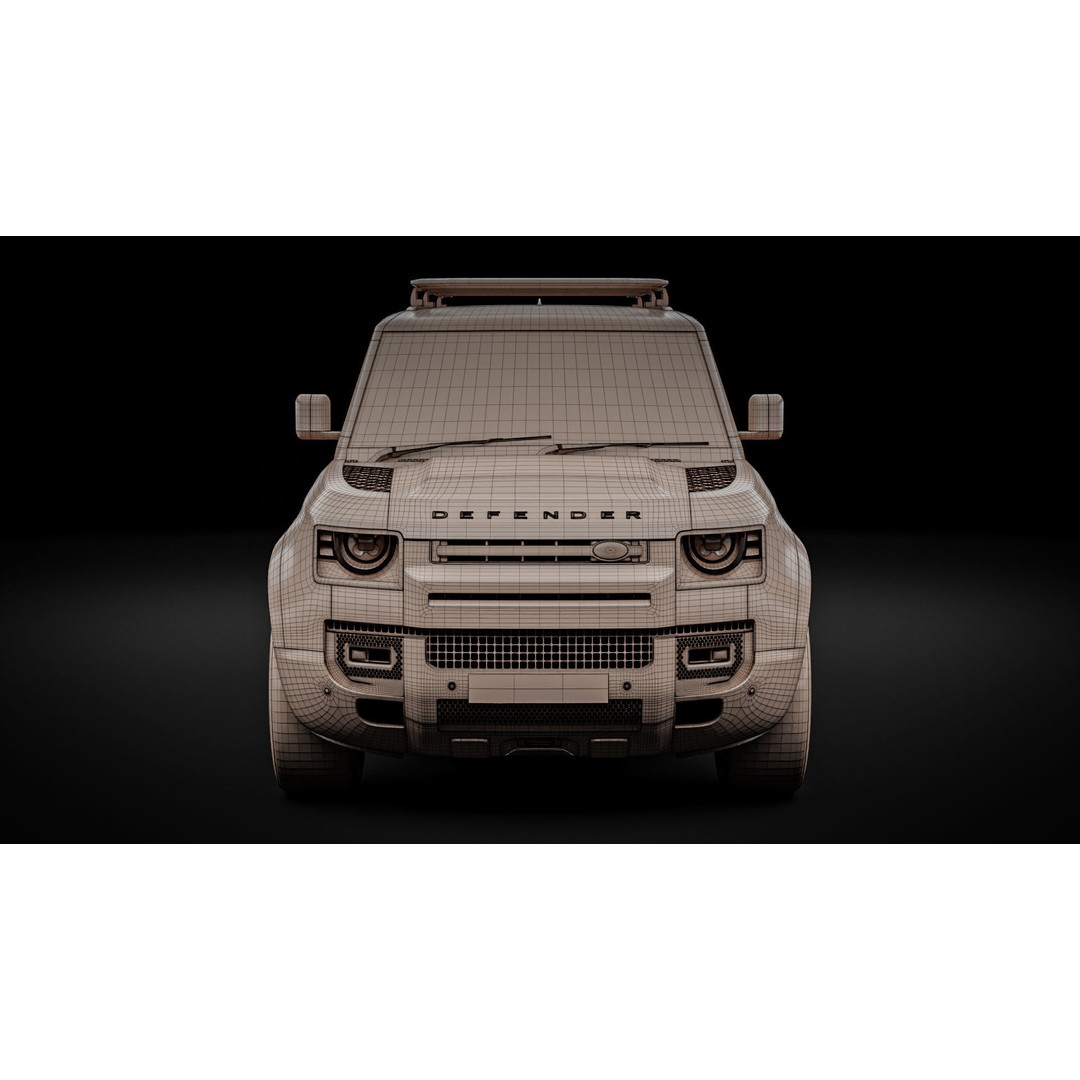 Land Rover Defender 110 3D Model – High Poly Realistic SUV, Blender, FBX - View 35