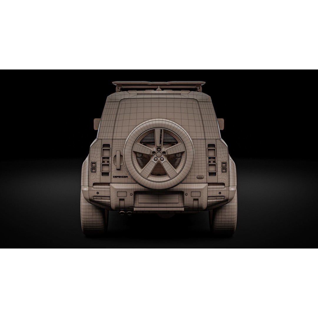Land Rover Defender 110 3D Model – High Poly Realistic SUV, Blender, FBX - View 36