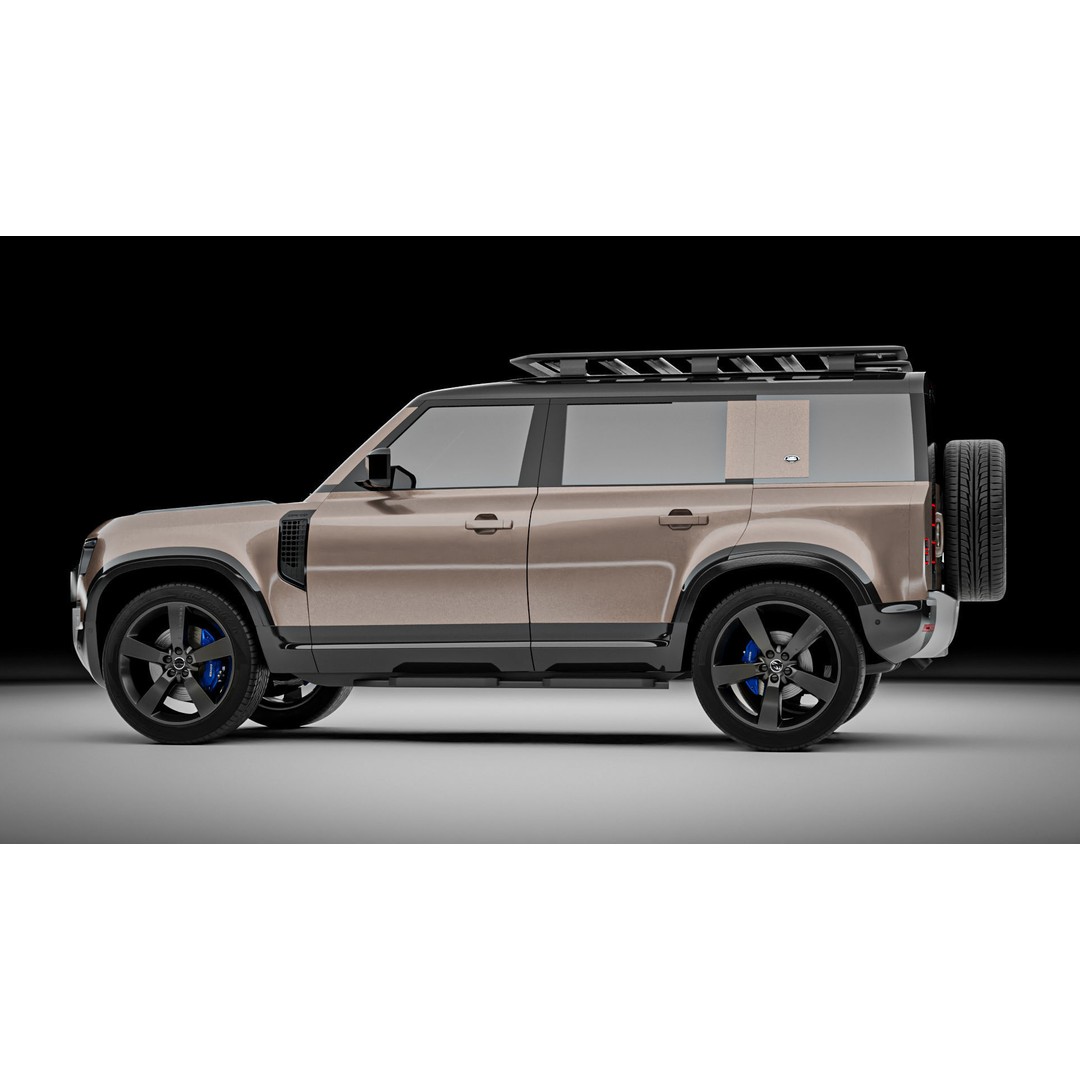 Land Rover Defender 110 3D Model – High Poly Realistic SUV, Blender, FBX - View 6