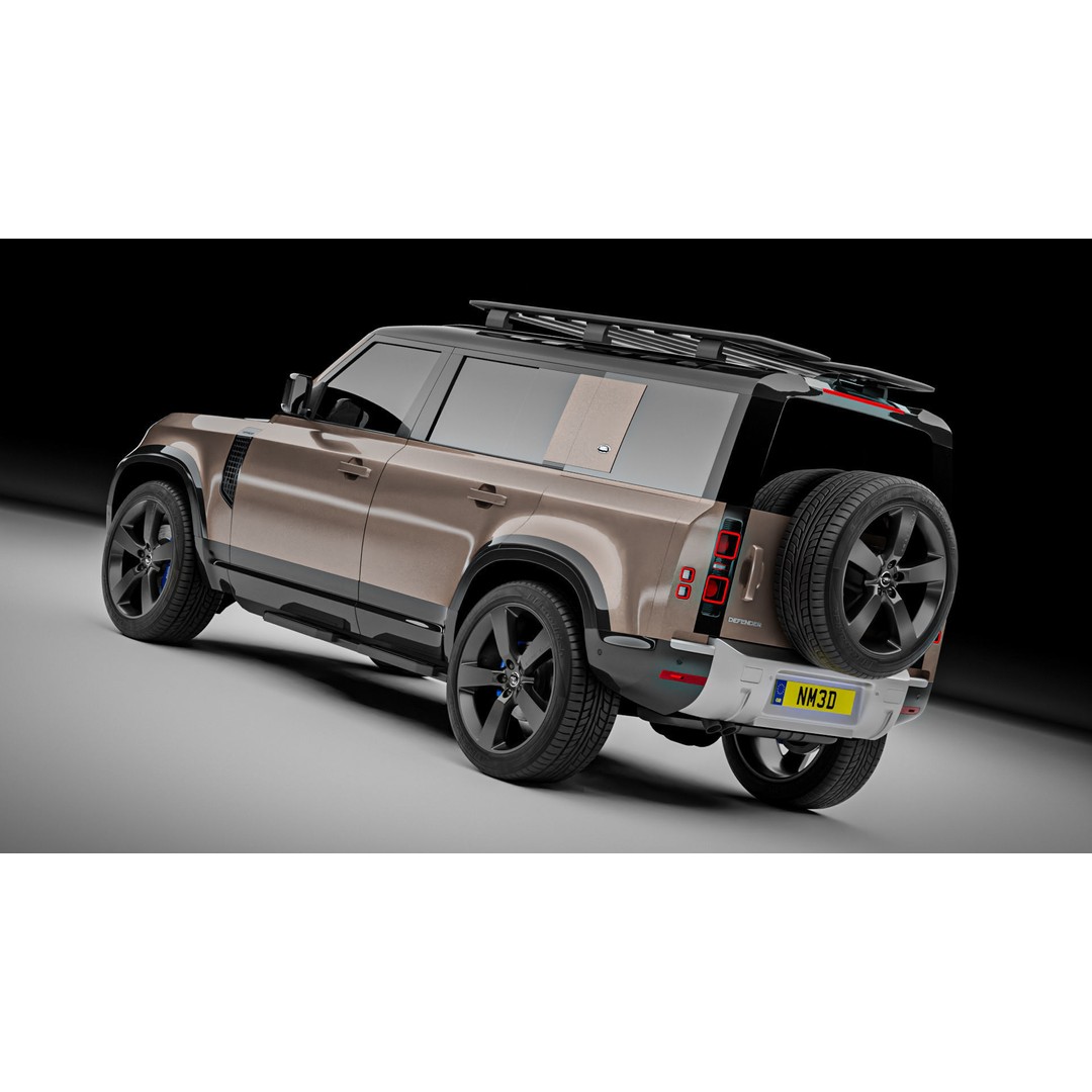Land Rover Defender 110 3D Model – High Poly Realistic SUV, Blender, FBX - View 8
