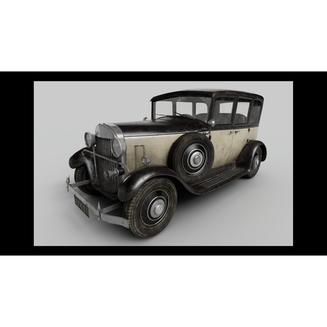 Classic Car 3D Model – Antique Design, PBR Textures, FBX & OBJ - View 4