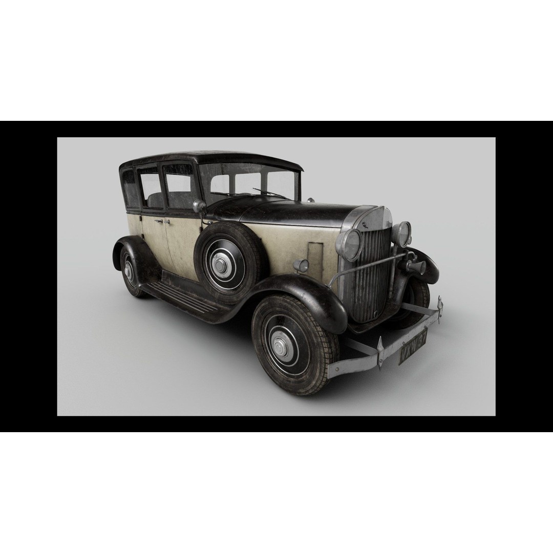 Classic Car 3D Model – Antique Design, PBR Textures, FBX & OBJ - View 6