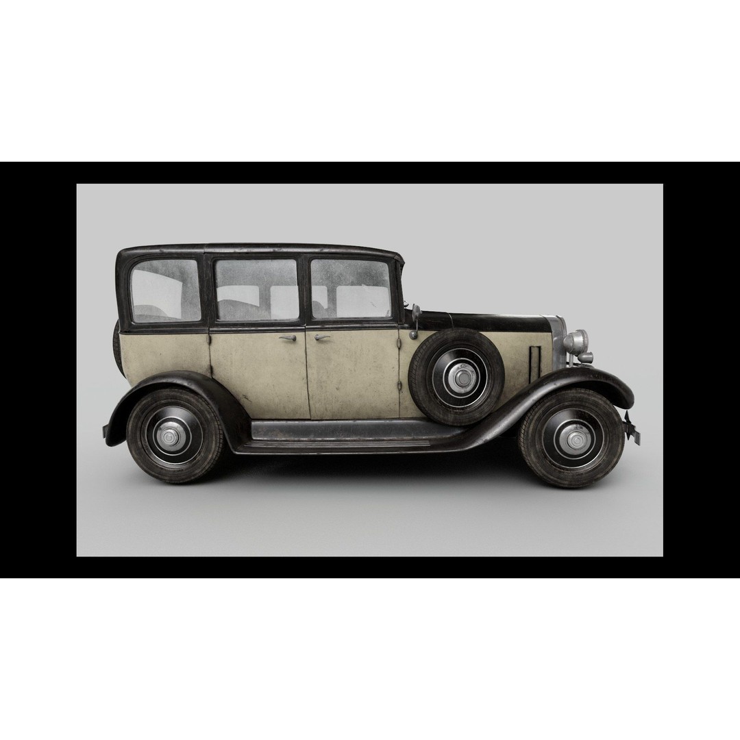 Classic Car 3D Model – Antique Design, PBR Textures, FBX & OBJ - View 7