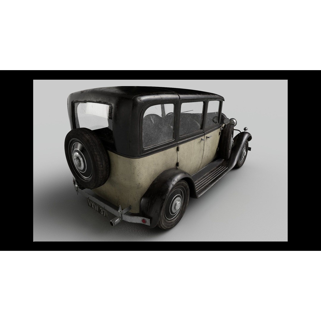 Classic Car 3D Model – Antique Design, PBR Textures, FBX & OBJ - View 8