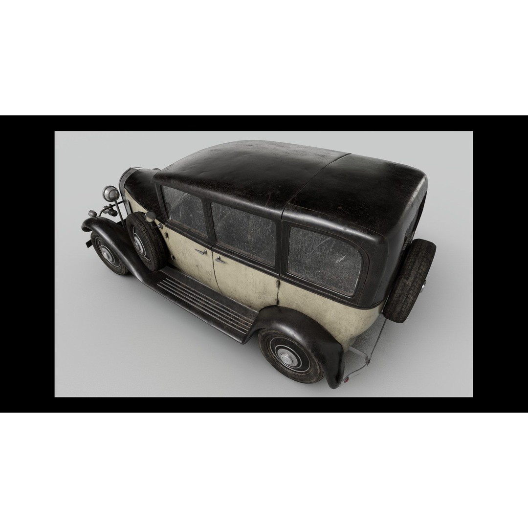 Classic Car 3D Model – Antique Design, PBR Textures, FBX & OBJ - View 9