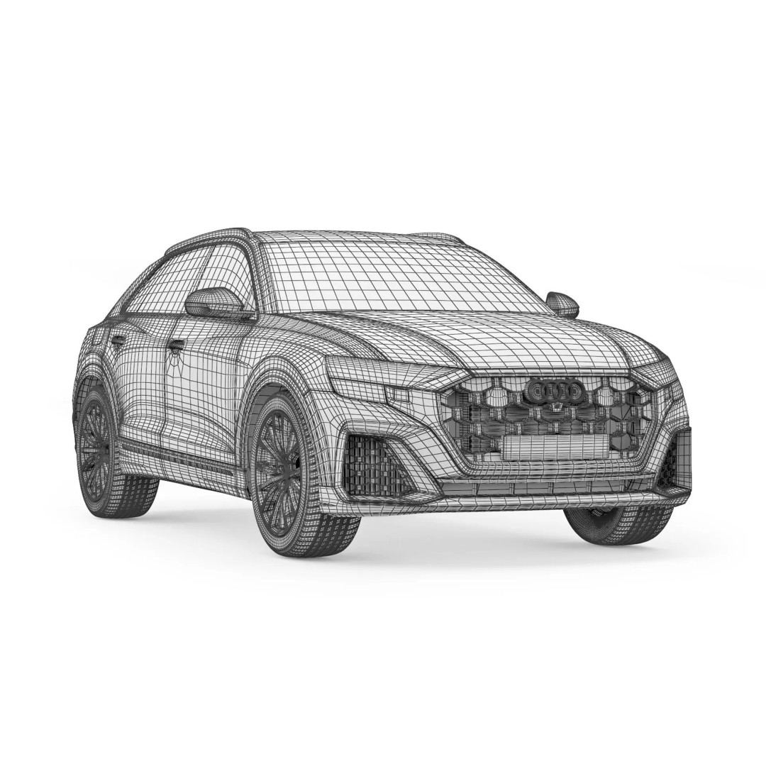 Audi Q8 2024 3D Model – High Poly Game-Ready Model, FBX & OBJ - View 15