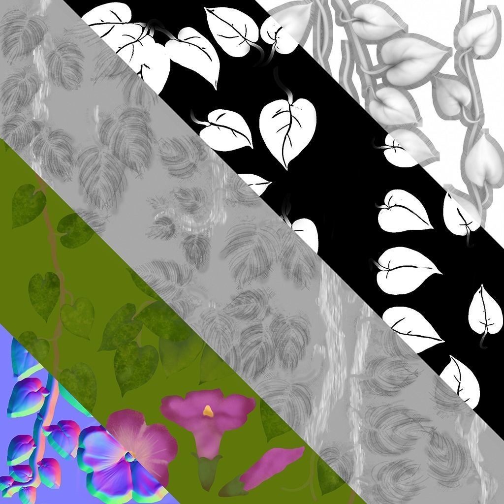 Vine Plants Pack - Low-Poly Game-Ready 3D Model