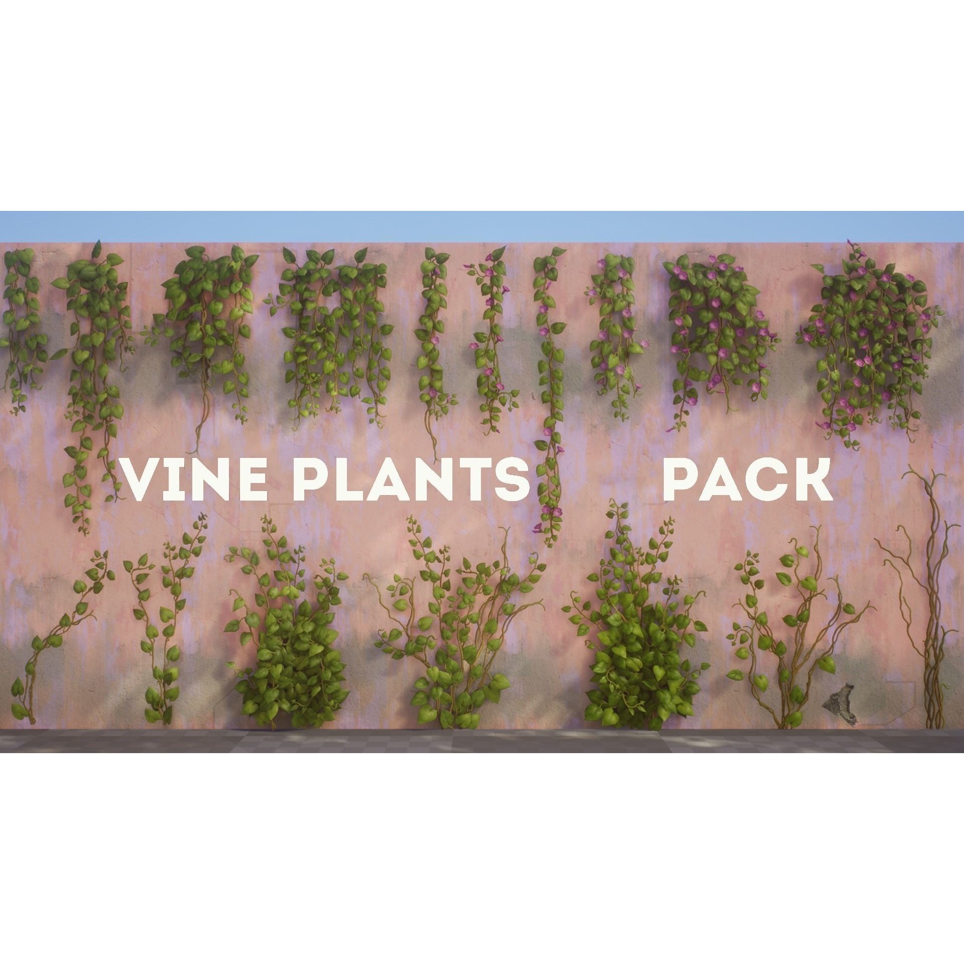 Vine Plants Pack - Low-Poly Game-Ready 3D Model - View 4