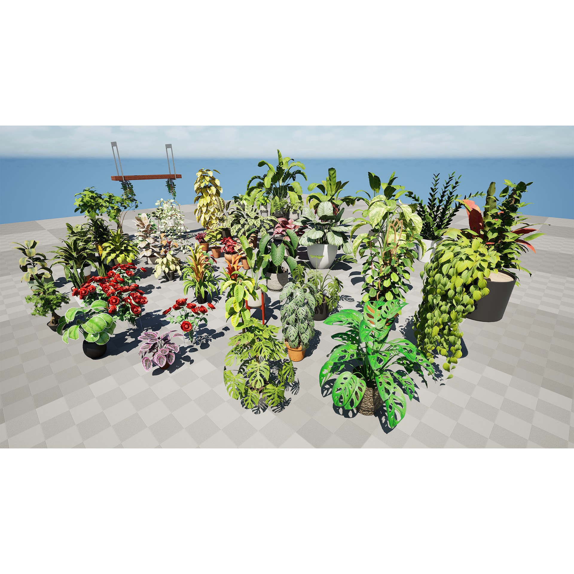 Potted Plant Collection - Low-Poly Game-Ready 3D Model - View 7