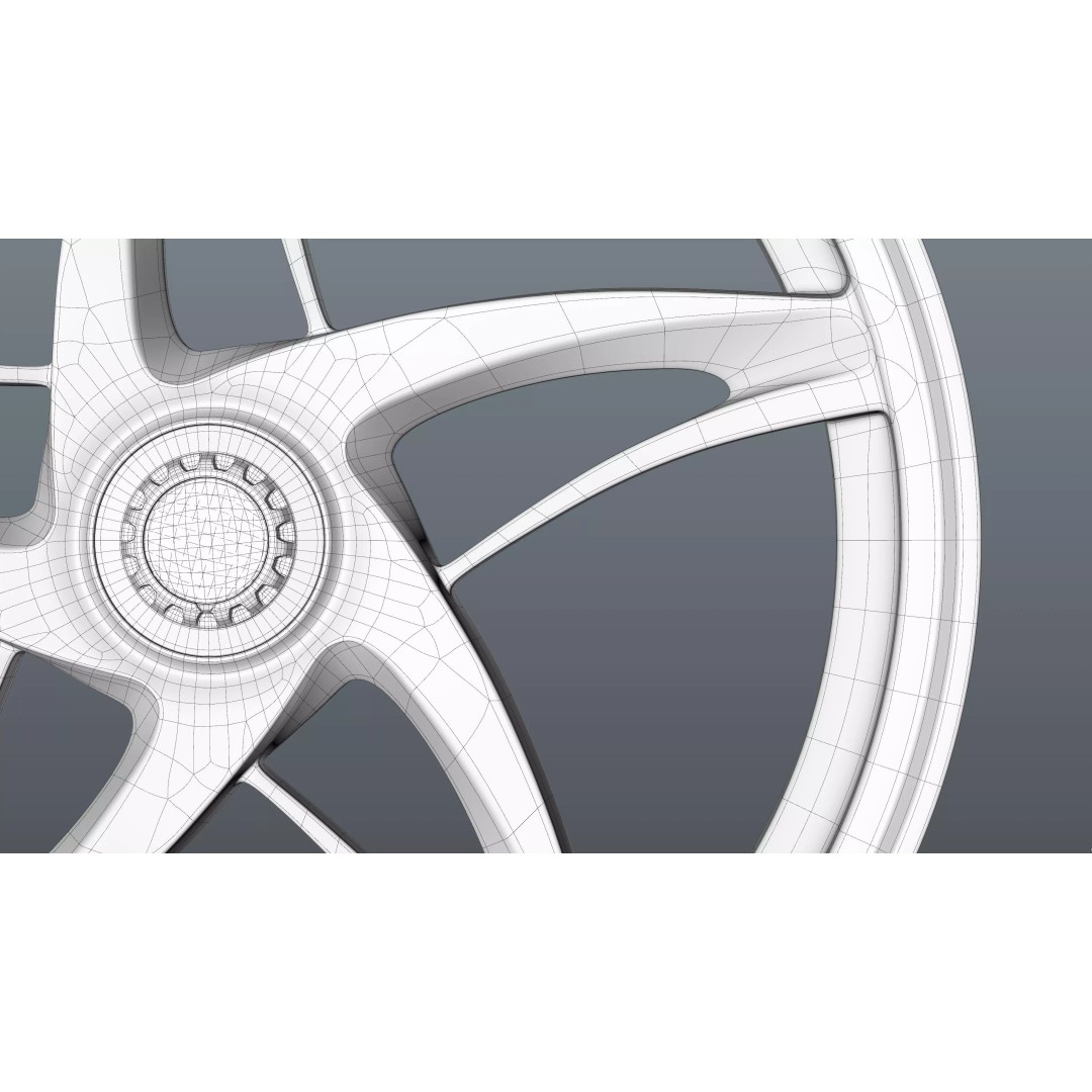Forged Wheel P01 3D Model – Low Poly Vehicle Part, FBX/OBJ/Blender