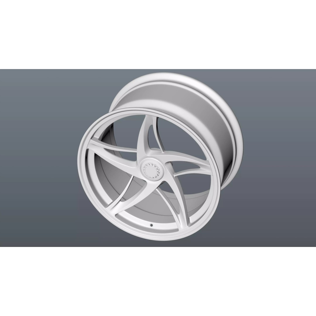 Forged Wheel P01 3D Model – Low Poly Vehicle Part, FBX/OBJ/Blender - View 16