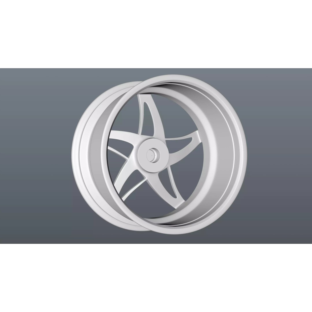 Forged Wheel P01 3D Model – Low Poly Vehicle Part, FBX/OBJ/Blender - View 17