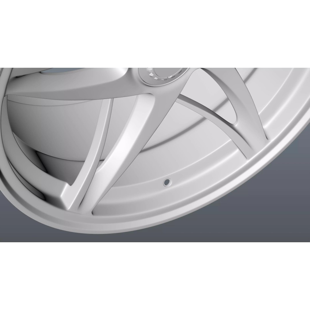 Forged Wheel P01 3D Model – Low Poly Vehicle Part, FBX/OBJ/Blender - View 20