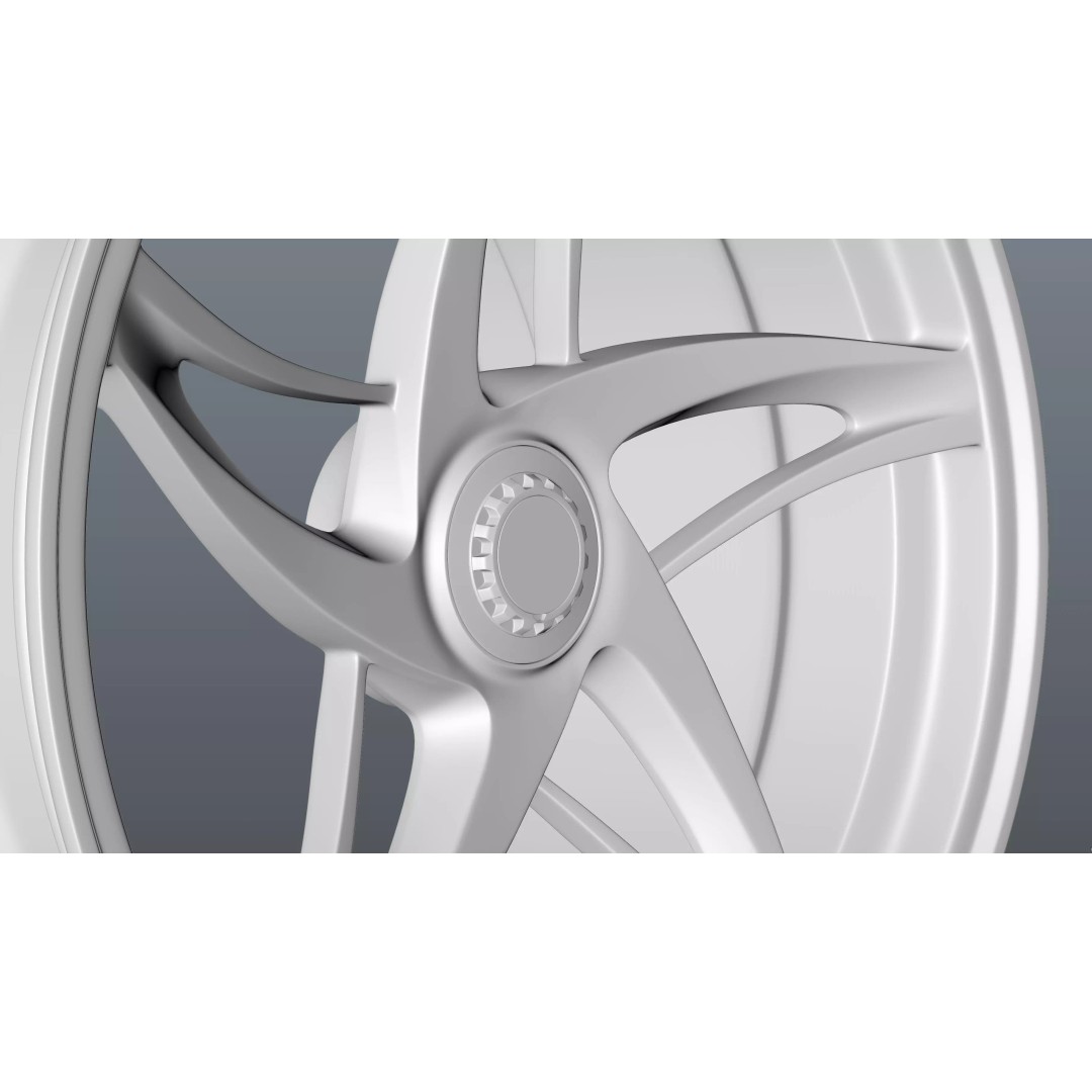 Forged Wheel P01 3D Model – Low Poly Vehicle Part, FBX/OBJ/Blender - View 22