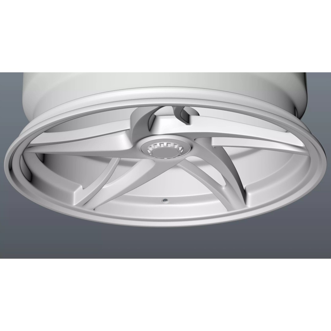 Forged Wheel P01 3D Model – Low Poly Vehicle Part, FBX/OBJ/Blender - View 23