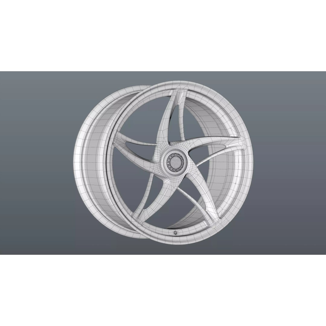 Forged Wheel P01 3D Model – Low Poly Vehicle Part, FBX/OBJ/Blender - View 25