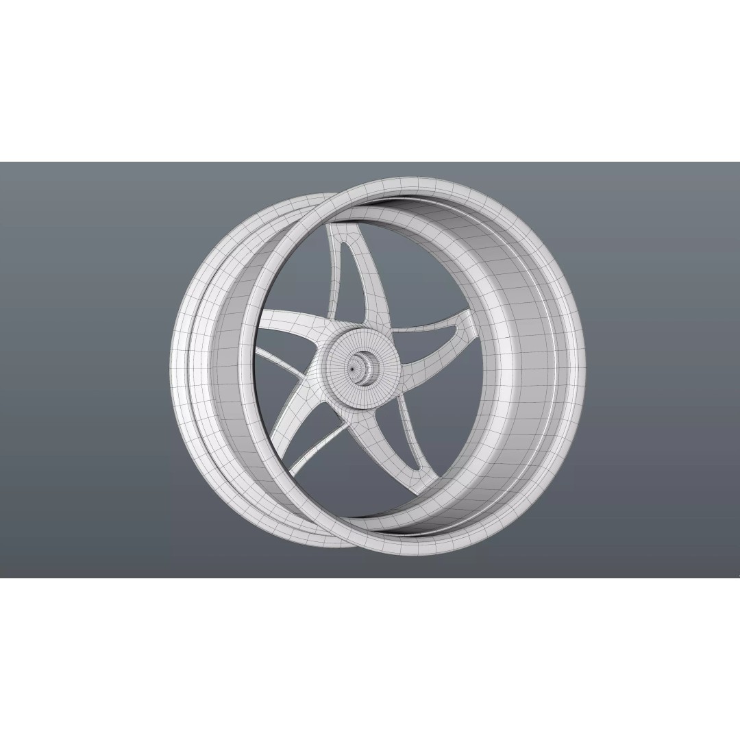Forged Wheel P01 3D Model – Low Poly Vehicle Part, FBX/OBJ/Blender - View 28