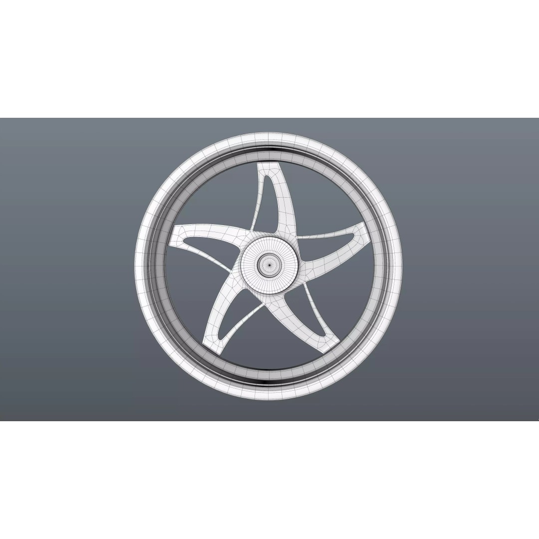 Forged Wheel P01 3D Model – Low Poly Vehicle Part, FBX/OBJ/Blender - View 29