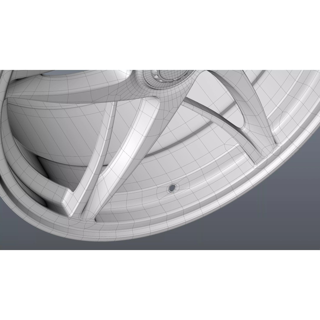 Forged Wheel P01 3D Model – Low Poly Vehicle Part, FBX/OBJ/Blender - View 31