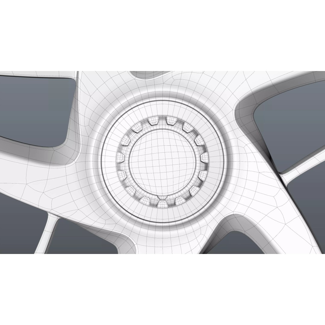 Forged Wheel P01 3D Model – Low Poly Vehicle Part, FBX/OBJ/Blender - View 32