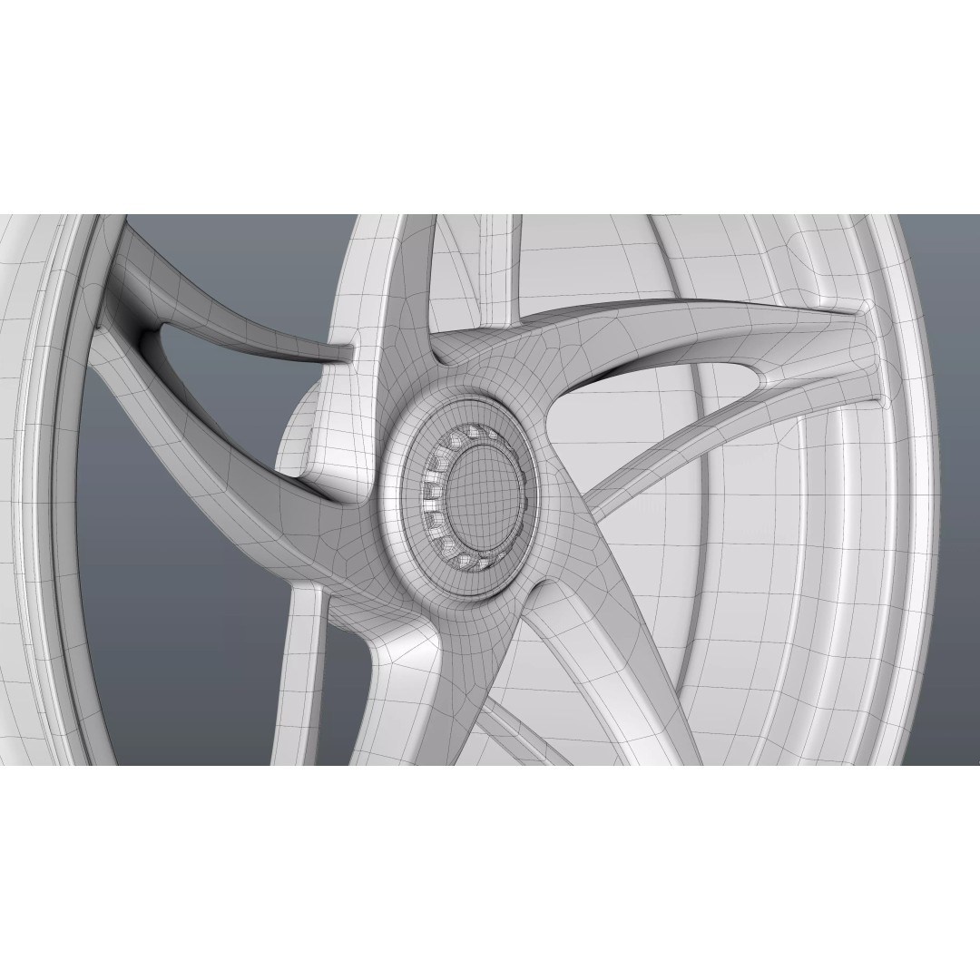 Forged Wheel P01 3D Model – Low Poly Vehicle Part, FBX/OBJ/Blender - View 33