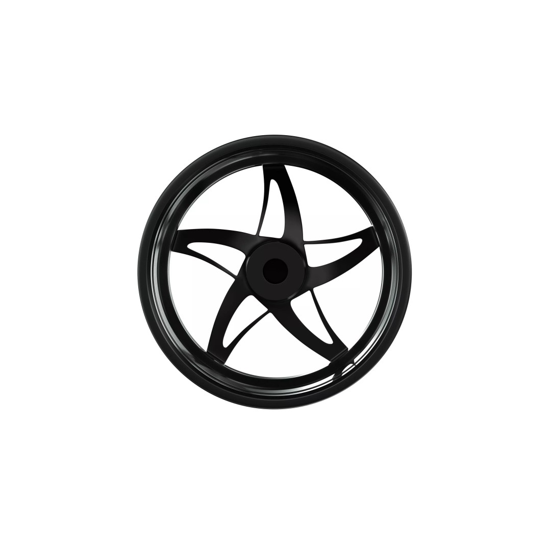Forged Wheel P01 3D Model – Low Poly Vehicle Part, FBX/OBJ/Blender - View 7
