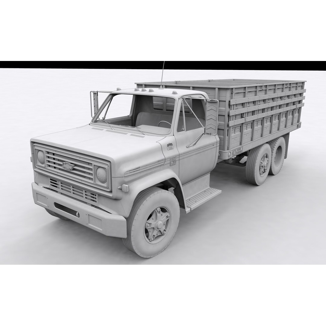 Chevy C70 Truck Omaha Standard 1981 3D Model – High Poly PBR Game Asset, FBX