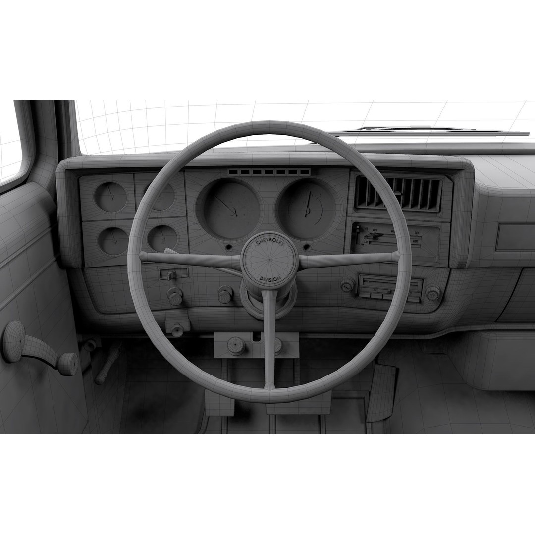 Chevy C70 Truck Omaha Standard 1981 3D Model – High Poly PBR Game Asset, FBX - View 22
