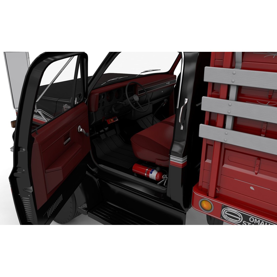 Chevy C70 Truck Omaha Standard 1981 3D Model – High Poly PBR Game Asset, FBX - View 23