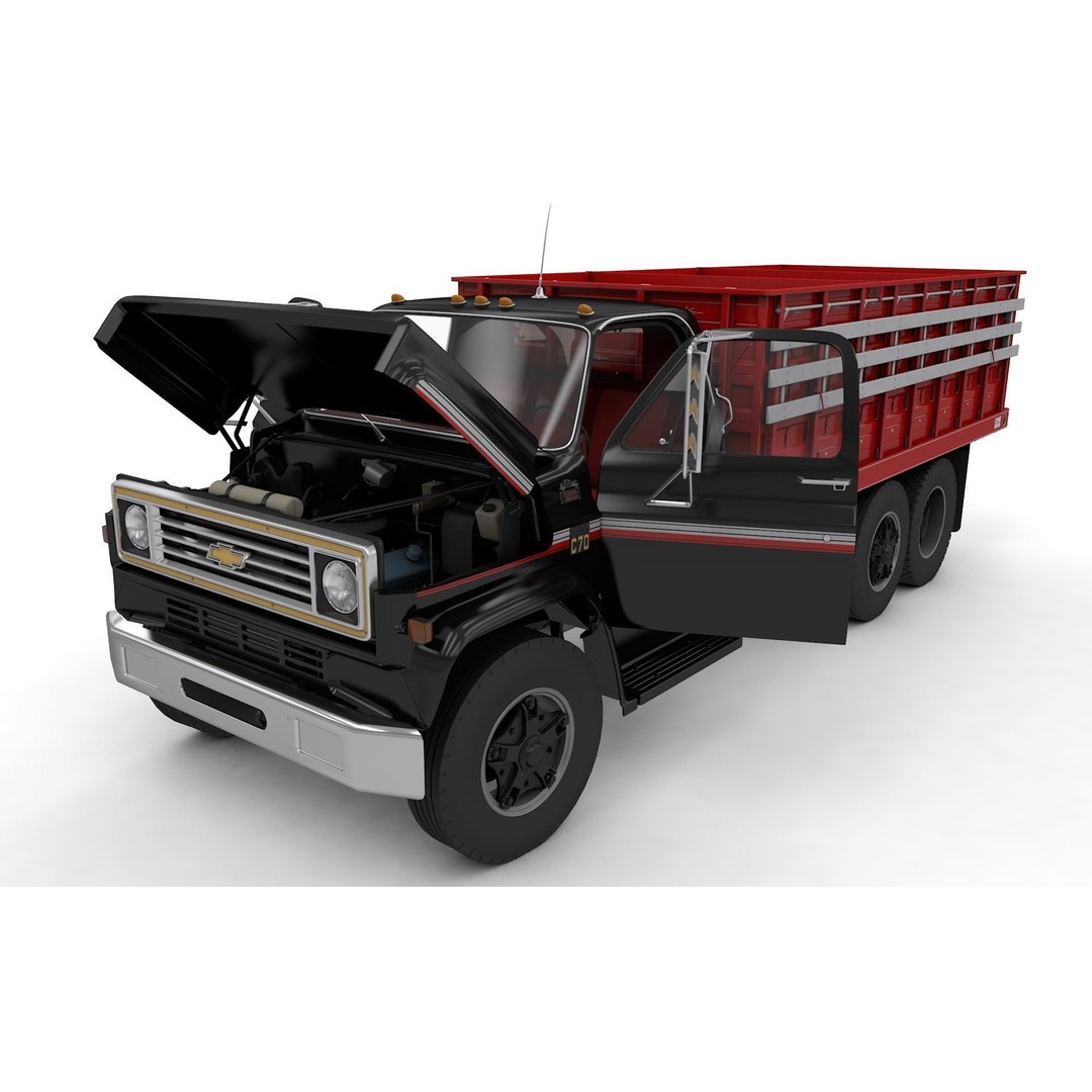 Chevy C70 Truck Omaha Standard 1981 3D Model – High Poly PBR Game Asset, FBX - View 3