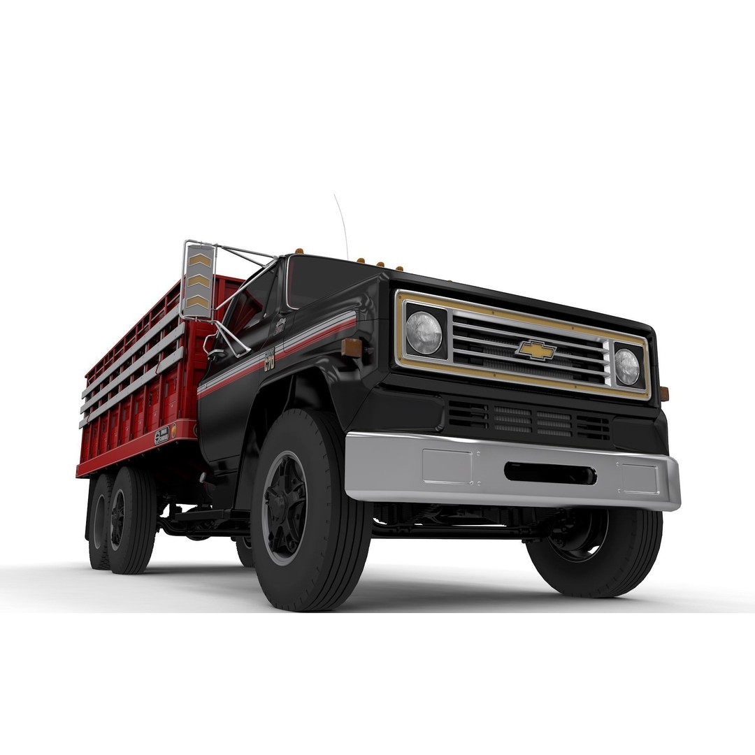 Chevy C70 Truck Omaha Standard 1981 3D Model – High Poly PBR Game Asset, FBX - View 6
