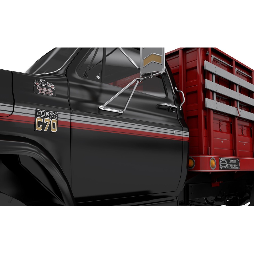 Chevy C70 Truck Omaha Standard 1981 3D Model – High Poly PBR Game Asset, FBX - View 7