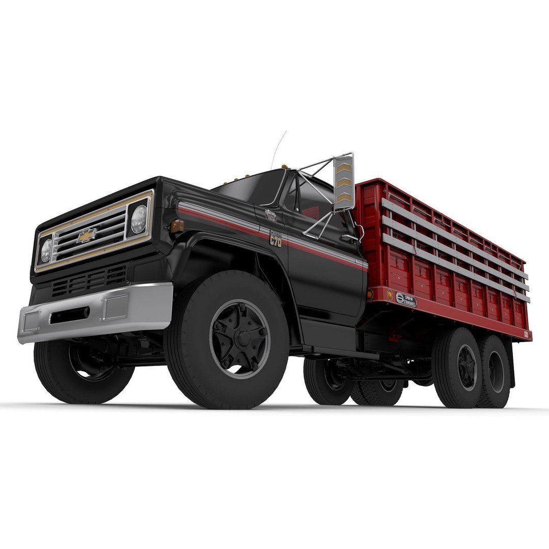 Chevy C70 Truck Omaha Standard 1981 3D Model – High Poly PBR Game Asset, FBX - View 8