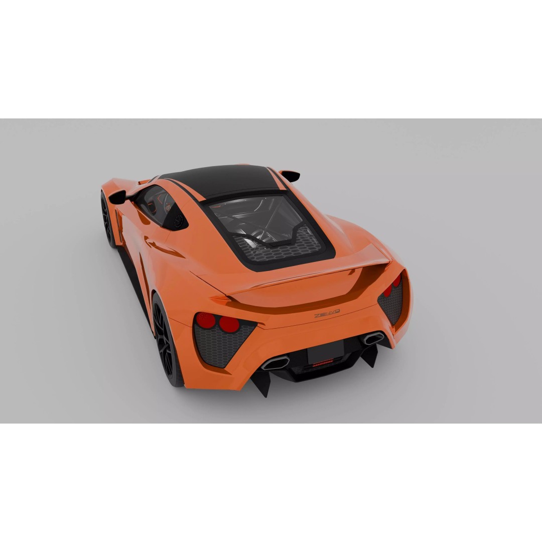 Zenvo TS1 GT 3D Model – High Poly Game-Ready Asset, FBX, OBJ - View 10
