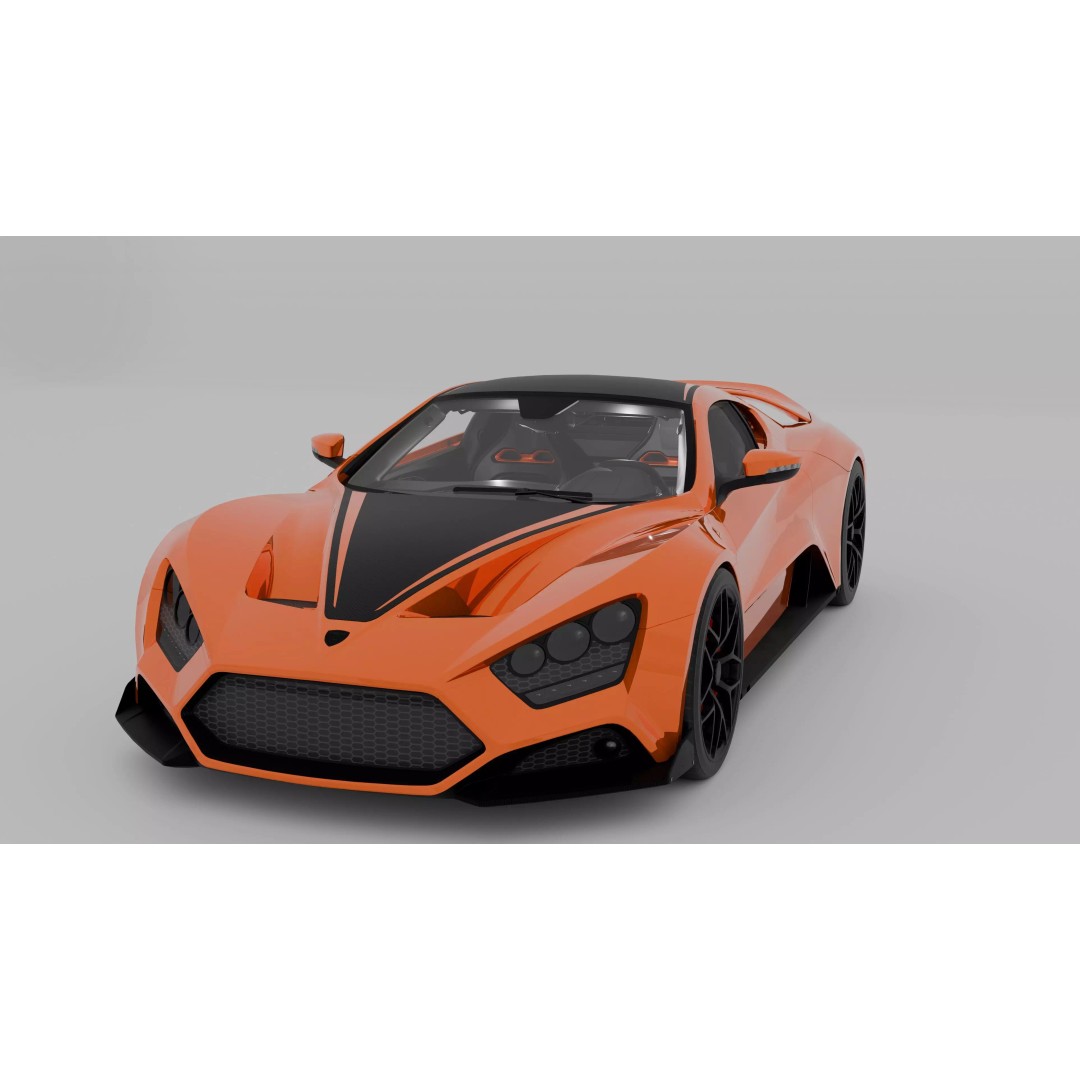 Zenvo TS1 GT 3D Model – High Poly Game-Ready Asset, FBX, OBJ - View 2