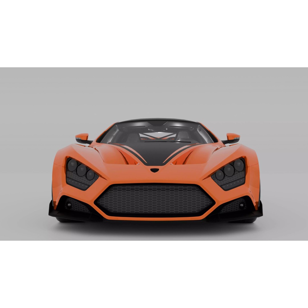 Zenvo TS1 GT 3D Model – High Poly Game-Ready Asset, FBX, OBJ - View 4