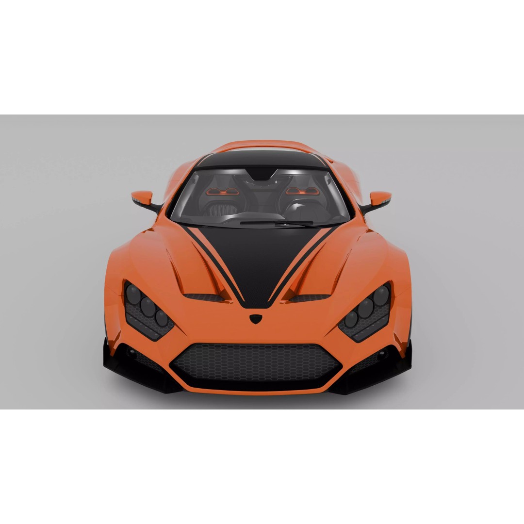 Zenvo TS1 GT 3D Model – High Poly Game-Ready Asset, FBX, OBJ - View 5