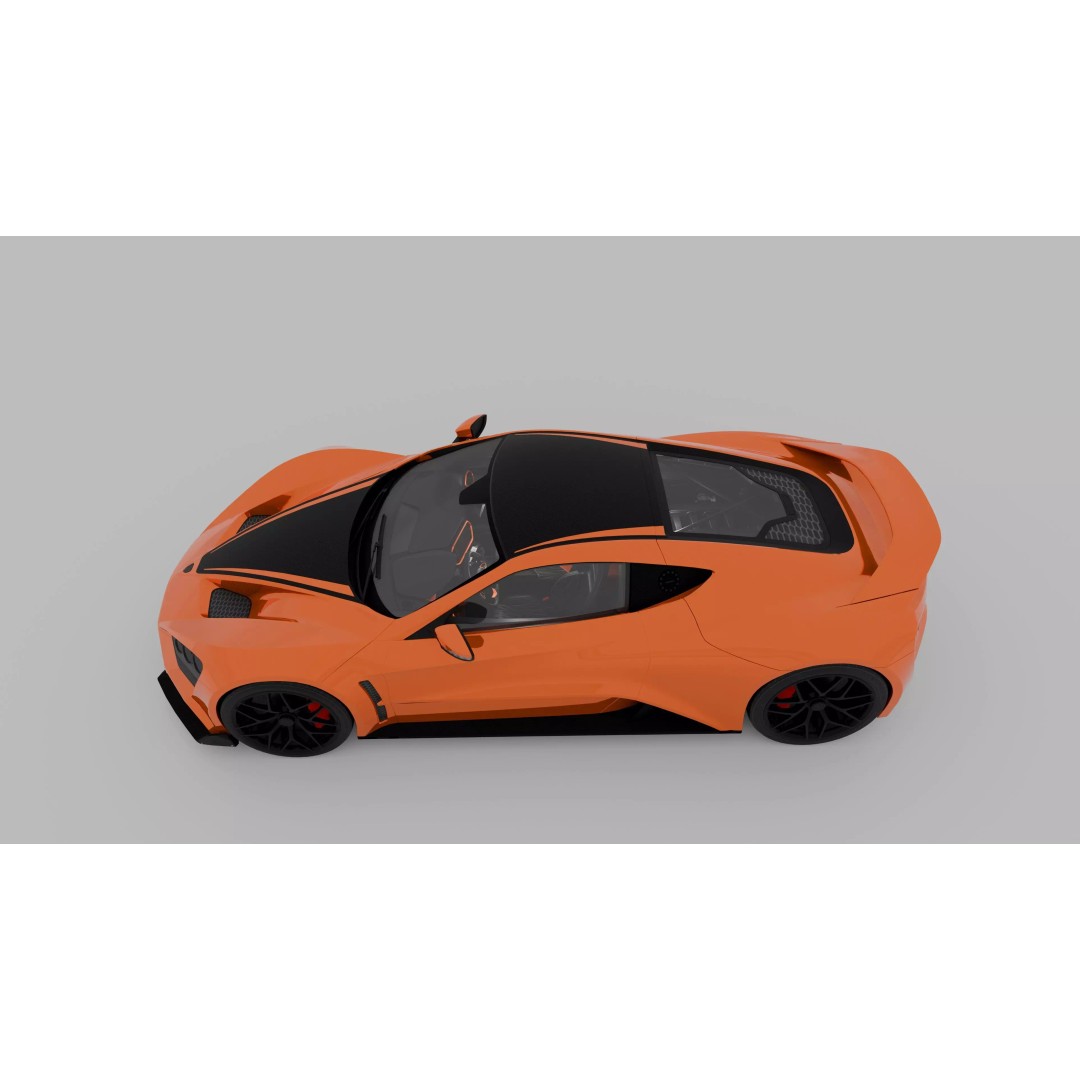 Zenvo TS1 GT 3D Model – High Poly Game-Ready Asset, FBX, OBJ - View 6