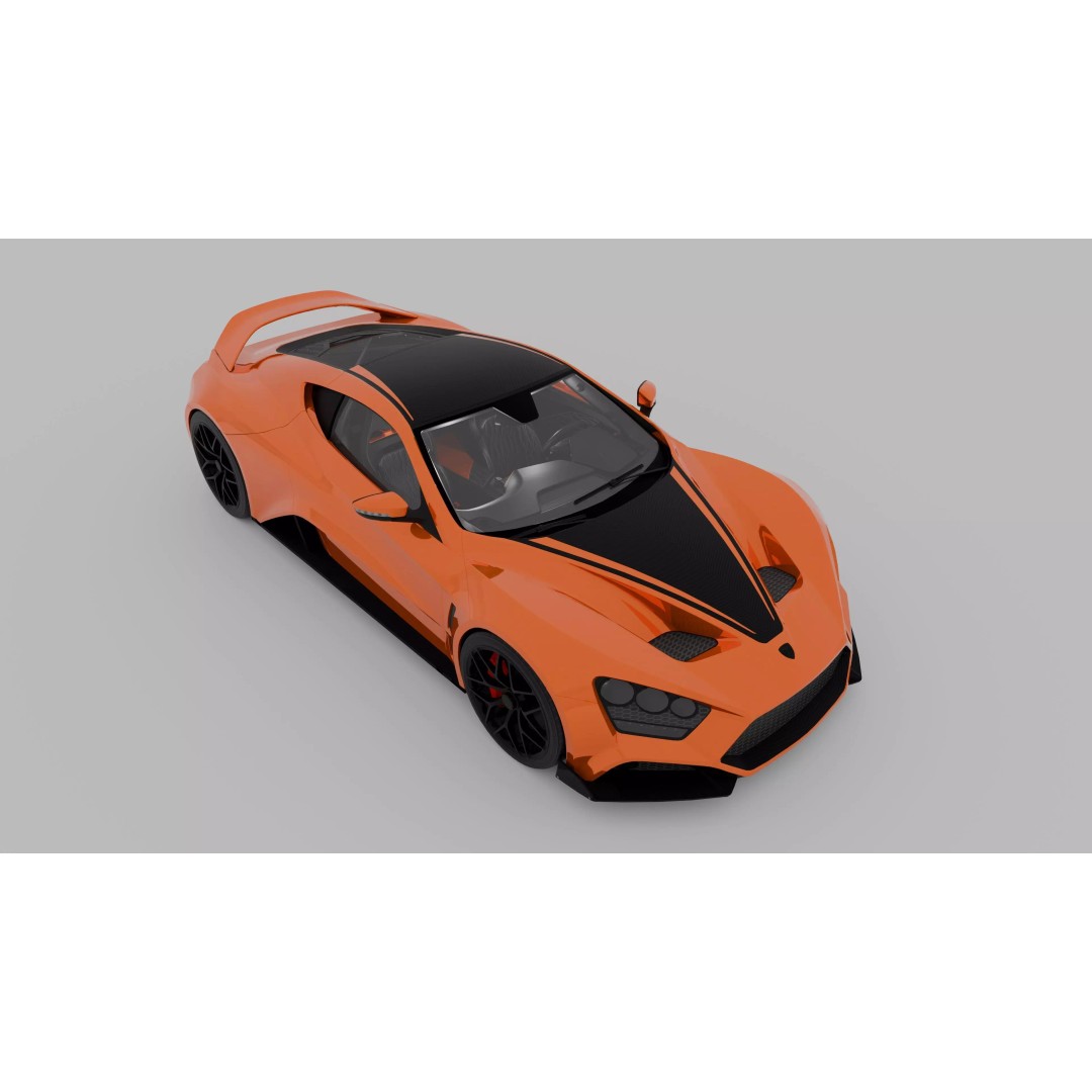 Zenvo TS1 GT 3D Model – High Poly Game-Ready Asset, FBX, OBJ - View 8