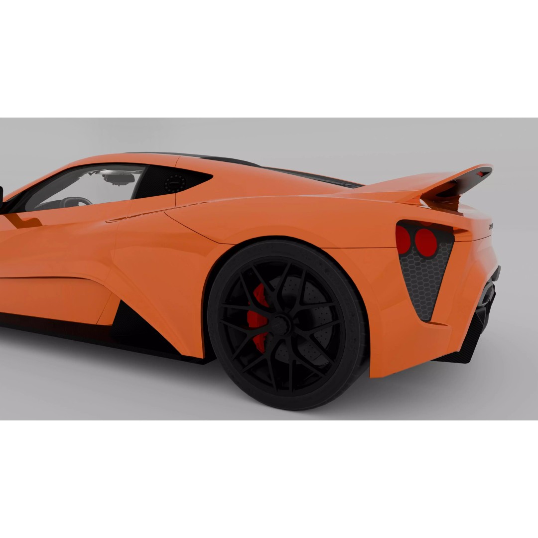 Zenvo TS1 GT 3D Model – High Poly Game-Ready Asset, FBX, OBJ - View 9
