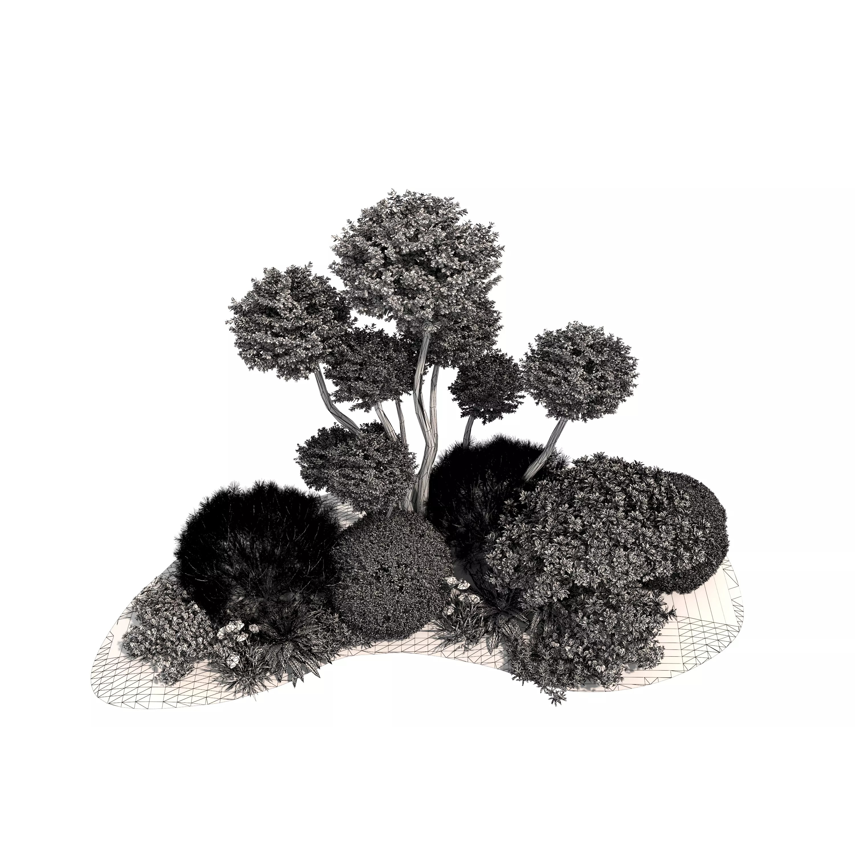 Flower Bed Plants - Low-Poly Game-Ready 3D Model - View 16