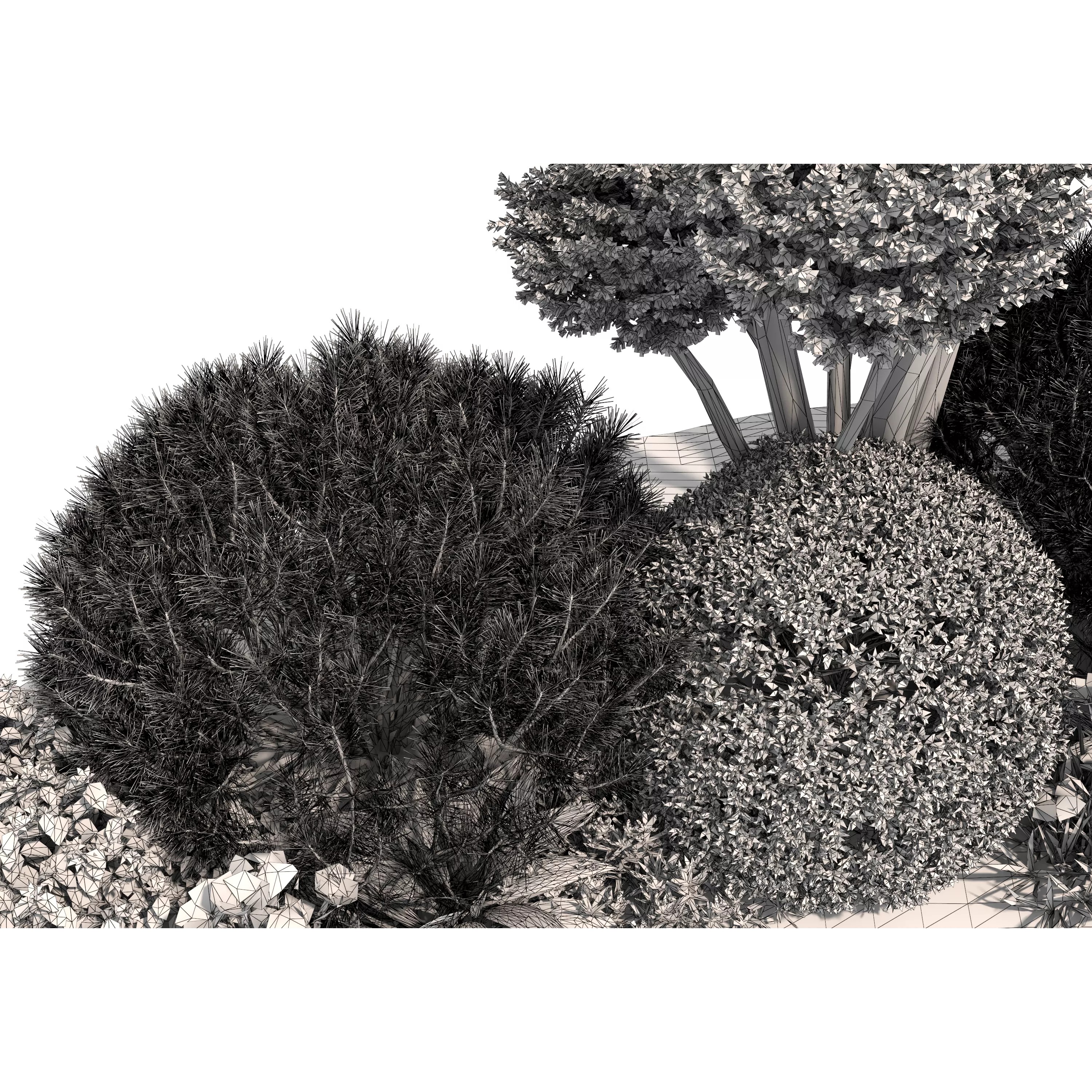 Flower Bed Plants - Low-Poly Game-Ready 3D Model - View 17